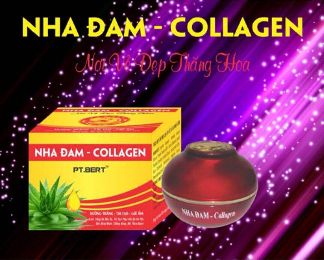 Kem dưỡng trắng da, tái tạo da, giữ ẩm nha đam colagen.