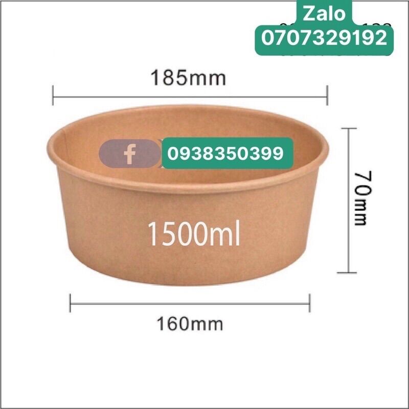 50 thố giấy kraft 1500ml