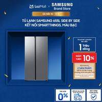 [MIỄN PHÍ VẬN CHUYỂN] Tủ Lạnh SAMSUNG 655L Side by Side –Kết Nối SmartThings, màu Đen/Bạc