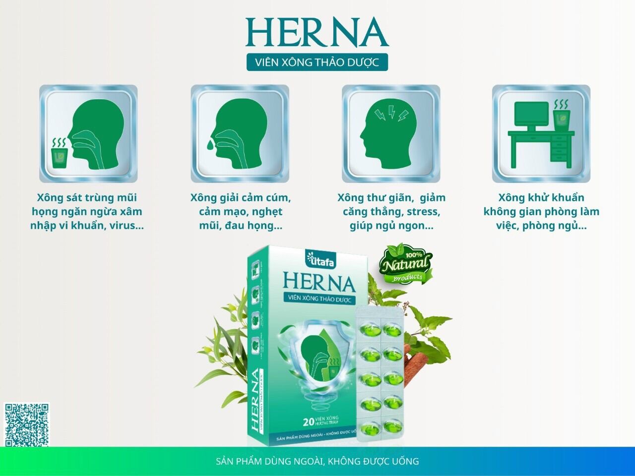 Combo 5 hộp xông HERNA hương tràm