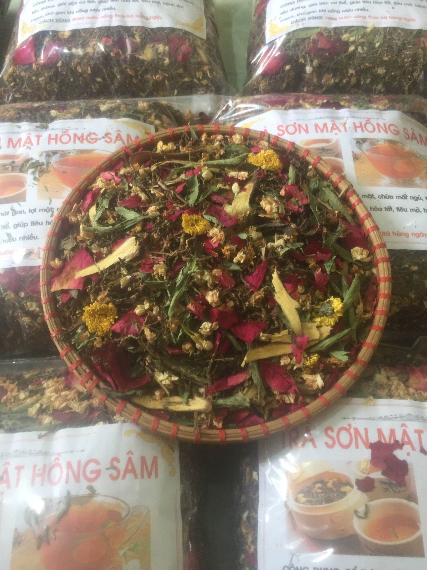 Trà sơn mật hồng sâm loại thượng hạng