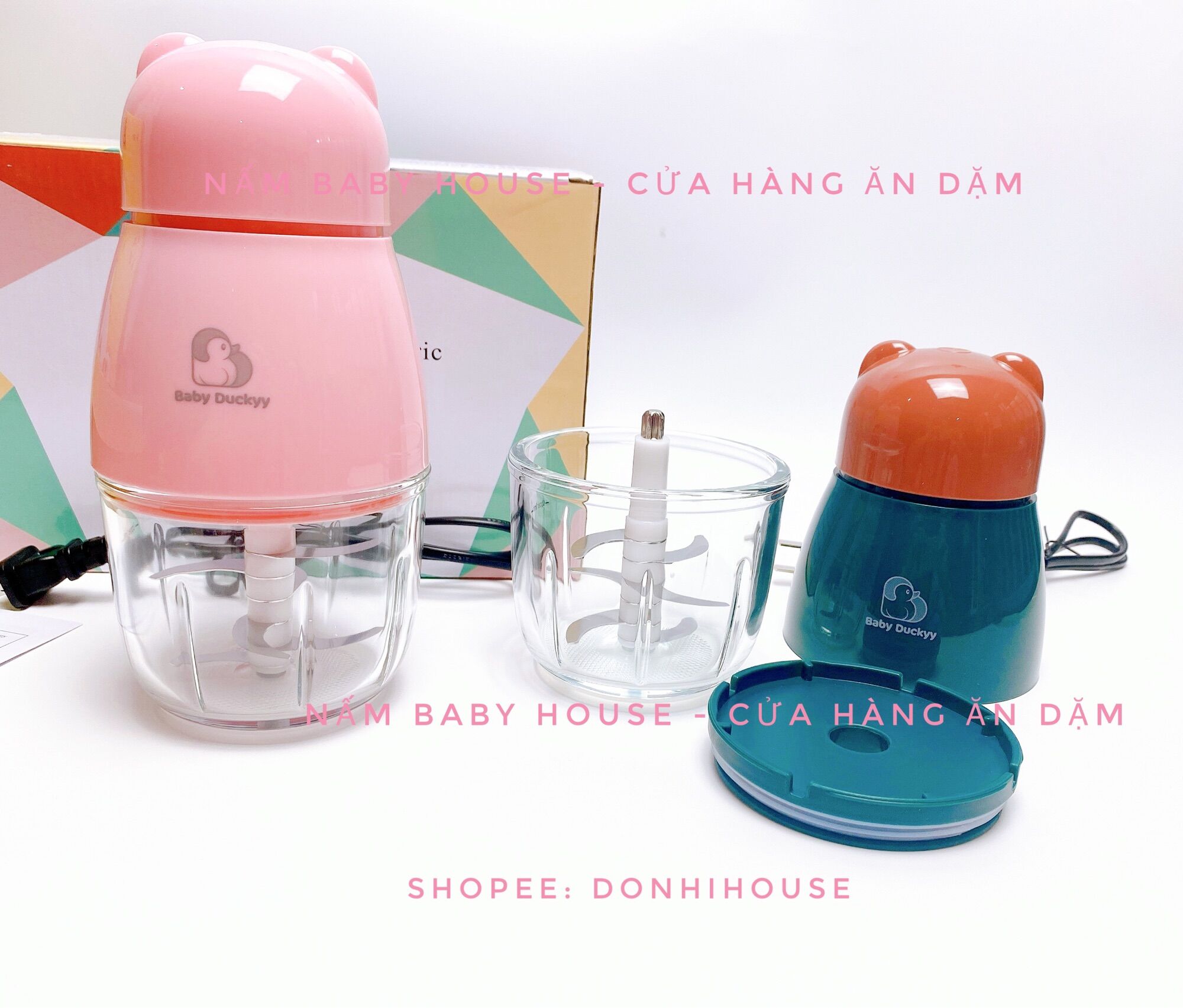 Máy xay đồ ăn dặm, xay thịt cá Baby Duckyy