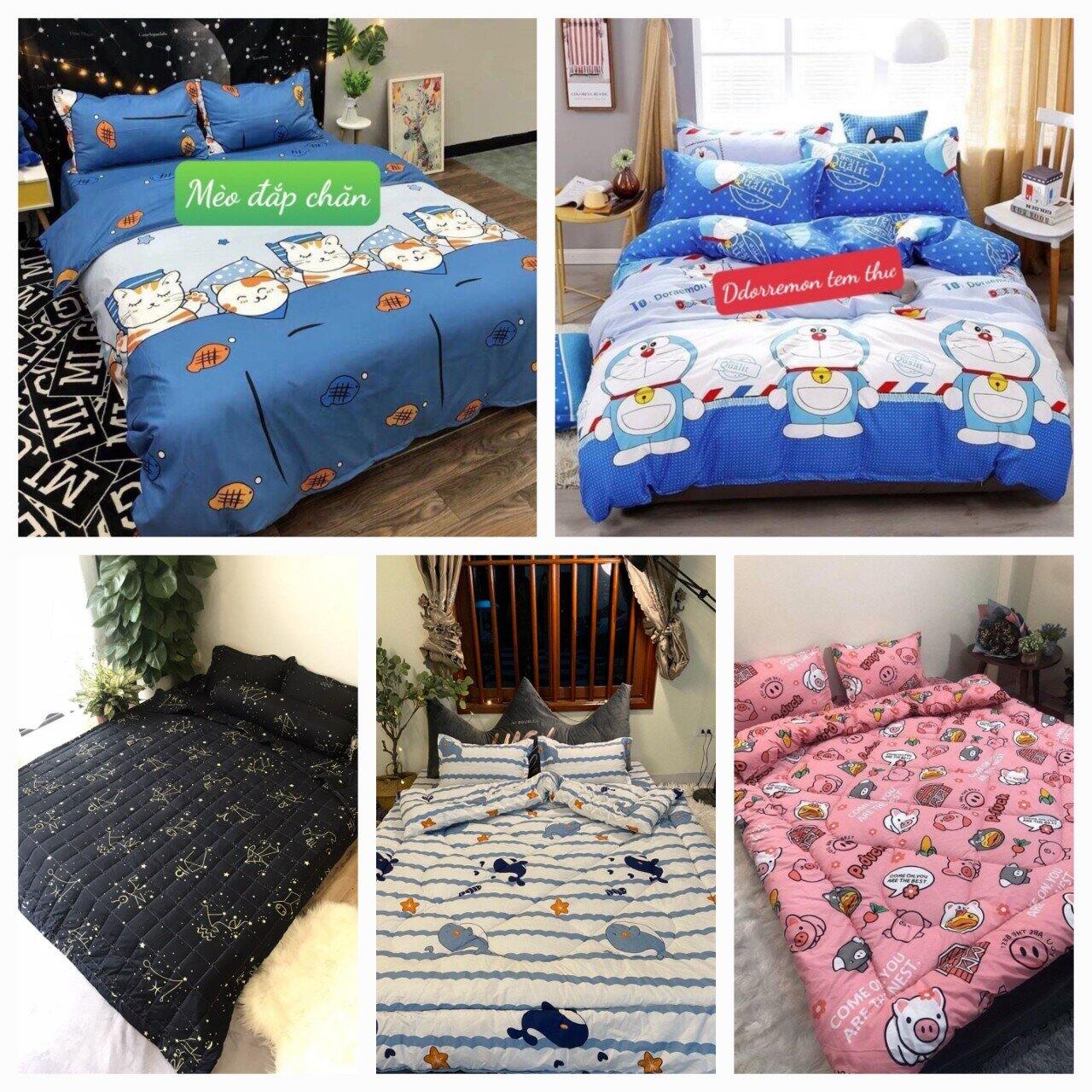 [HCM]Set ga gối 1m8 cotton poly m83736