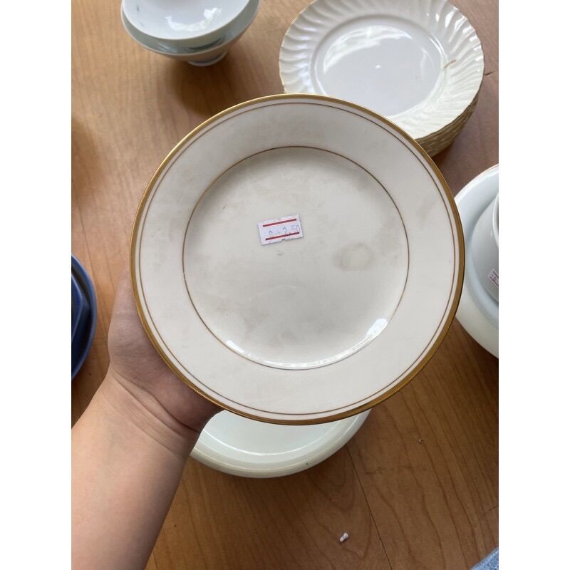 Chén Dĩa Tô Men Gốm Sứ Trắng
