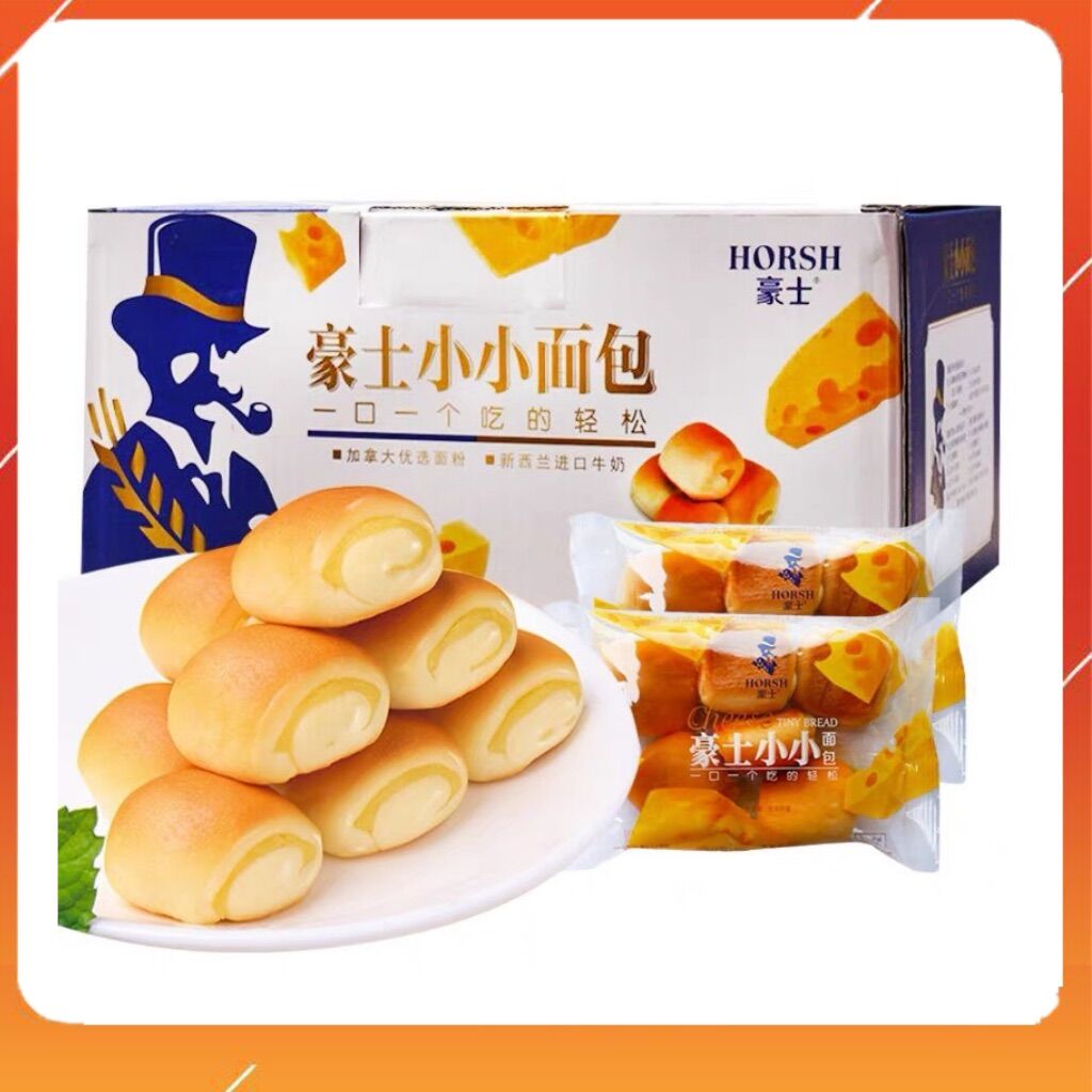 Bánh mì bi phô mai gói 6 viên ông già Horsh thùng 500grm