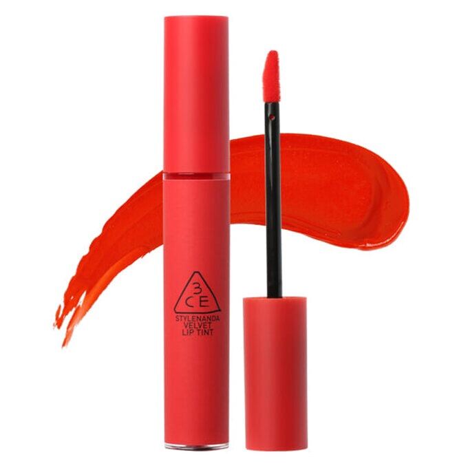 Son kem lì 3CE Child Like - Đỏ Cam 4g Velvet Lip Tint mịn màng như nhung tôn da rạng ngời