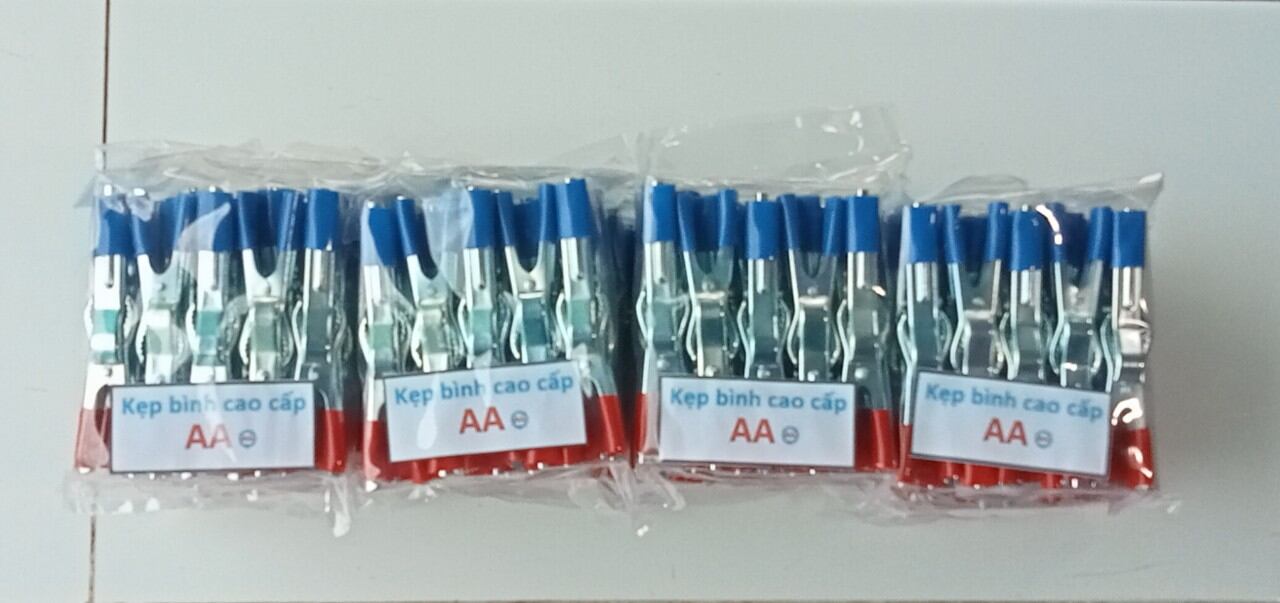 100 cặp kẹp bình xi cao cấp A A XANH ĐỎ