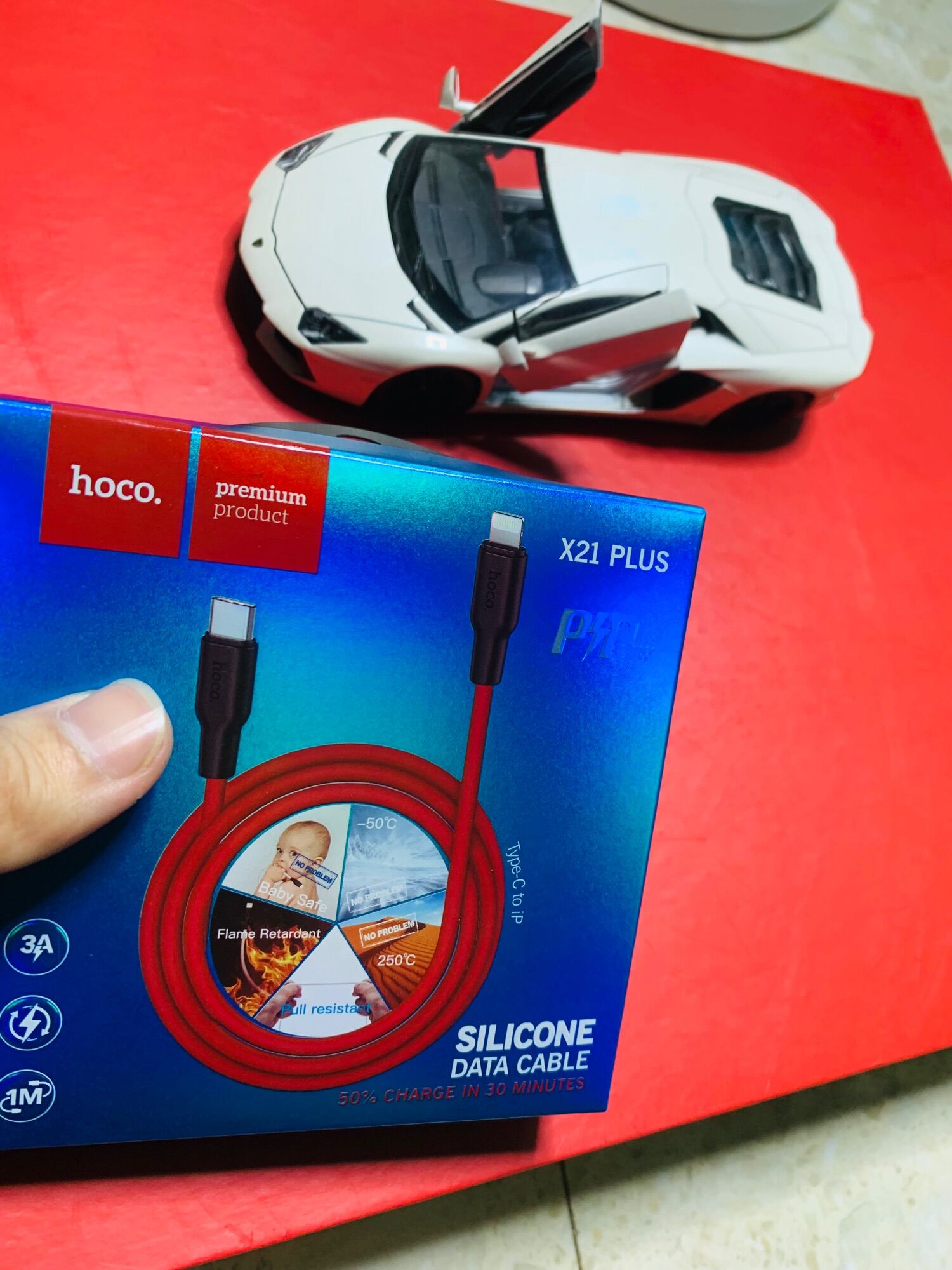 Cáp sạc nhanh Hoco 20w X21 plus IPhone