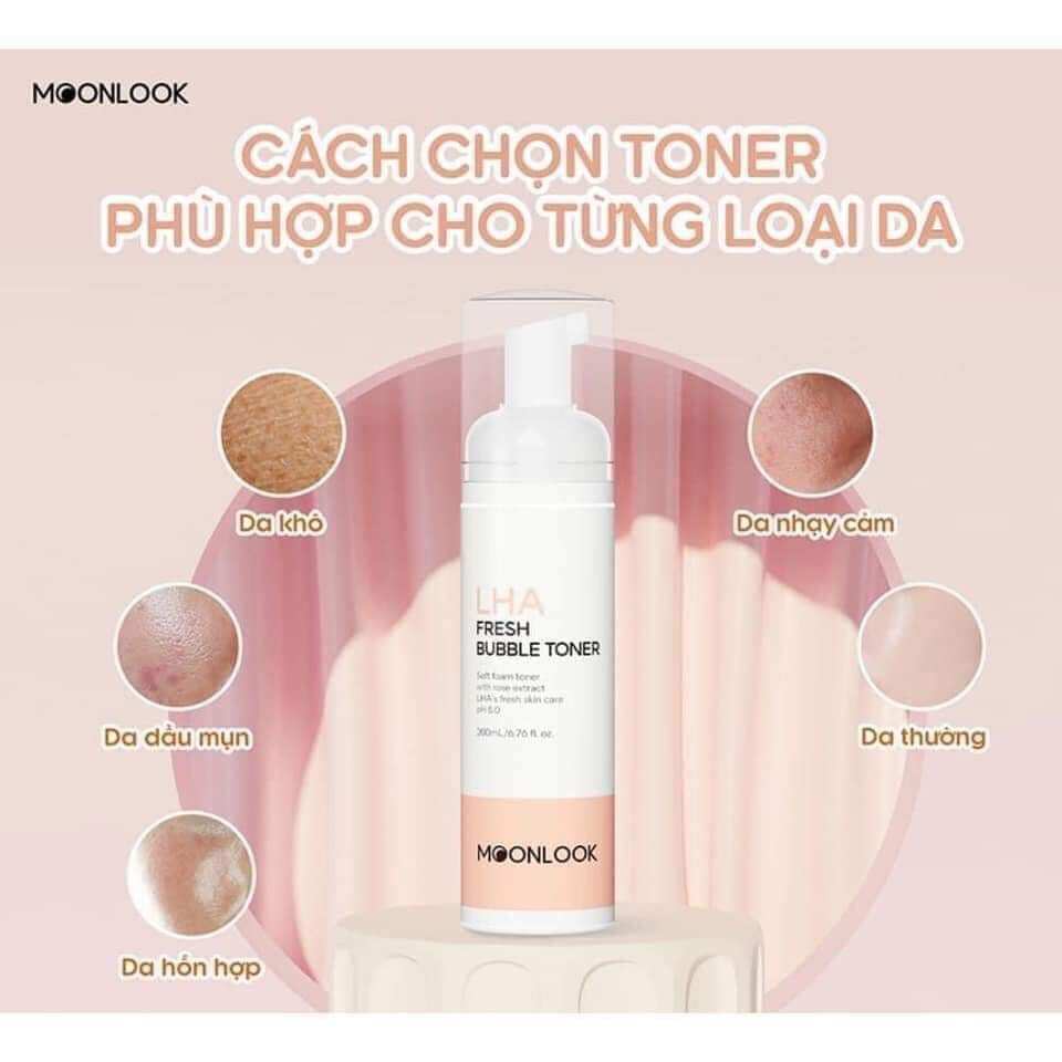 Toner Dạng Bọt MoonLook LHA Fresh Bubble Toner