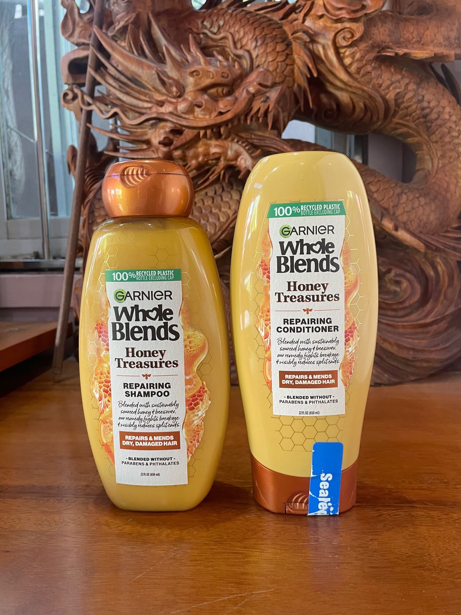 (Nhập từ Mỹ, Air, có Bill) Dầu gội và xả Garnier whole blends Honey
