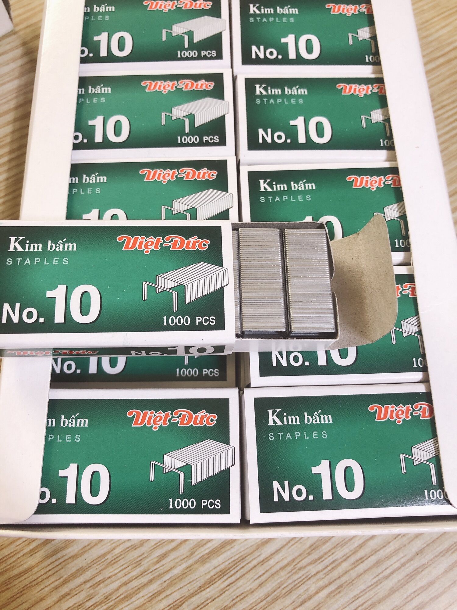 1 hộp Kim Bấm Số 10 Plus - Việt Đức , Ghim Bấm Giấy No. 10, Ruột Ghim, Châm Ghim