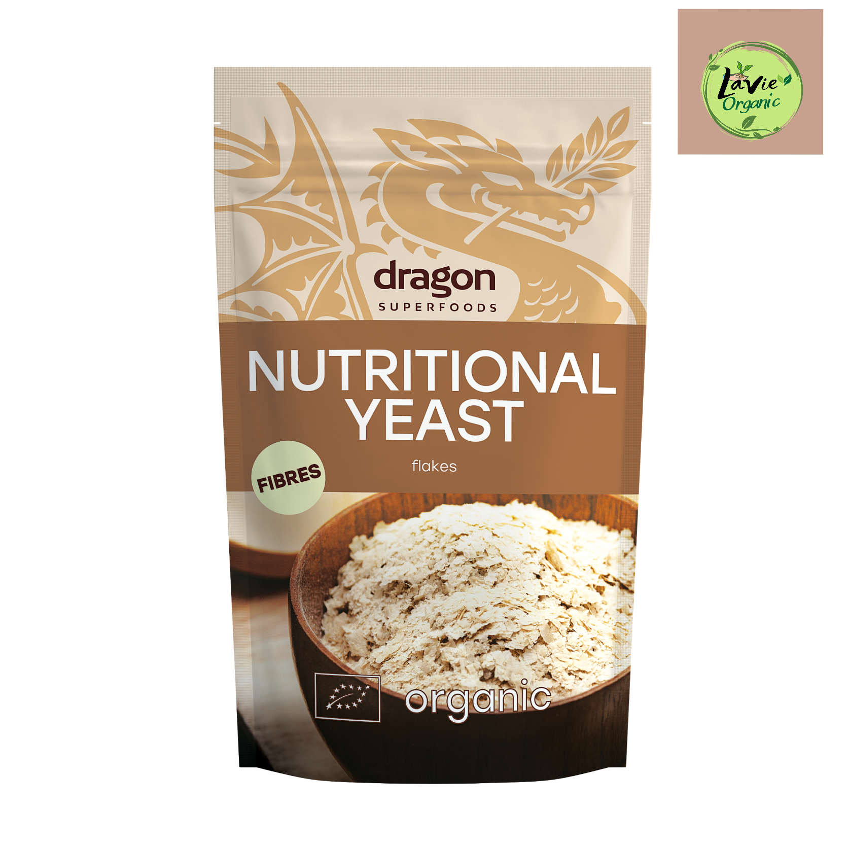 Men bột mì muối dinh dưỡng Dragon Superfoods 100gr, dạng vụn, giàu chất xơ, hữu cơ