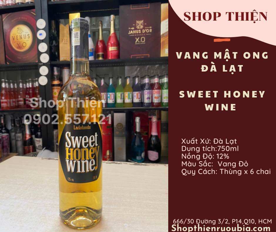Vang mật ong đà lạt sweet honey wine 12% 750ml