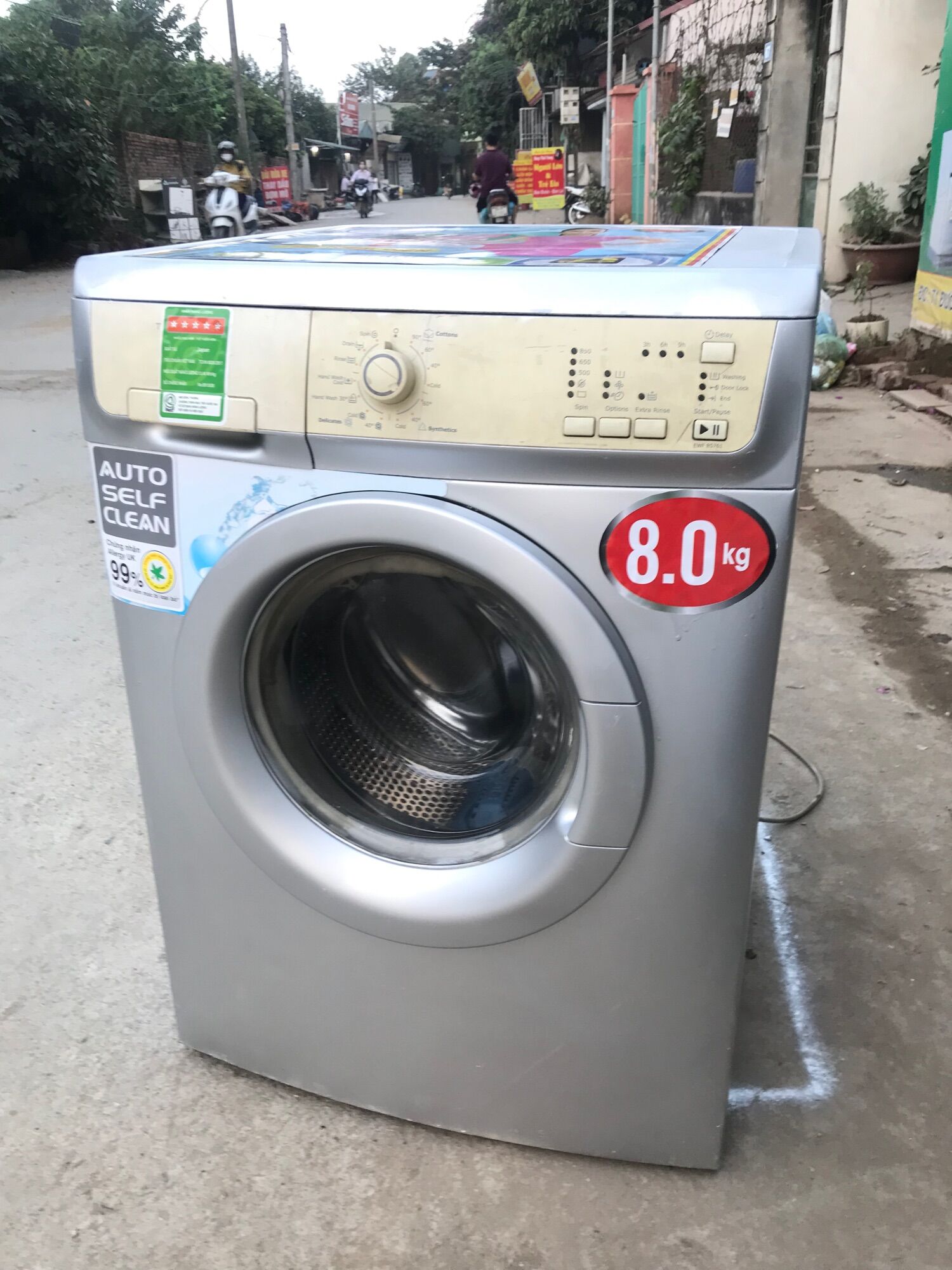Máy giặt lồng ngang electrolux 8 kg cũ tốt có sơn lại