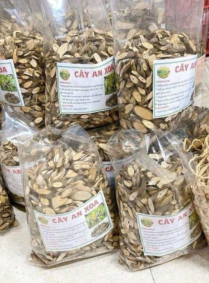 1Kg Cây An Xoa hoa tím nguyên thân băm nhỏ