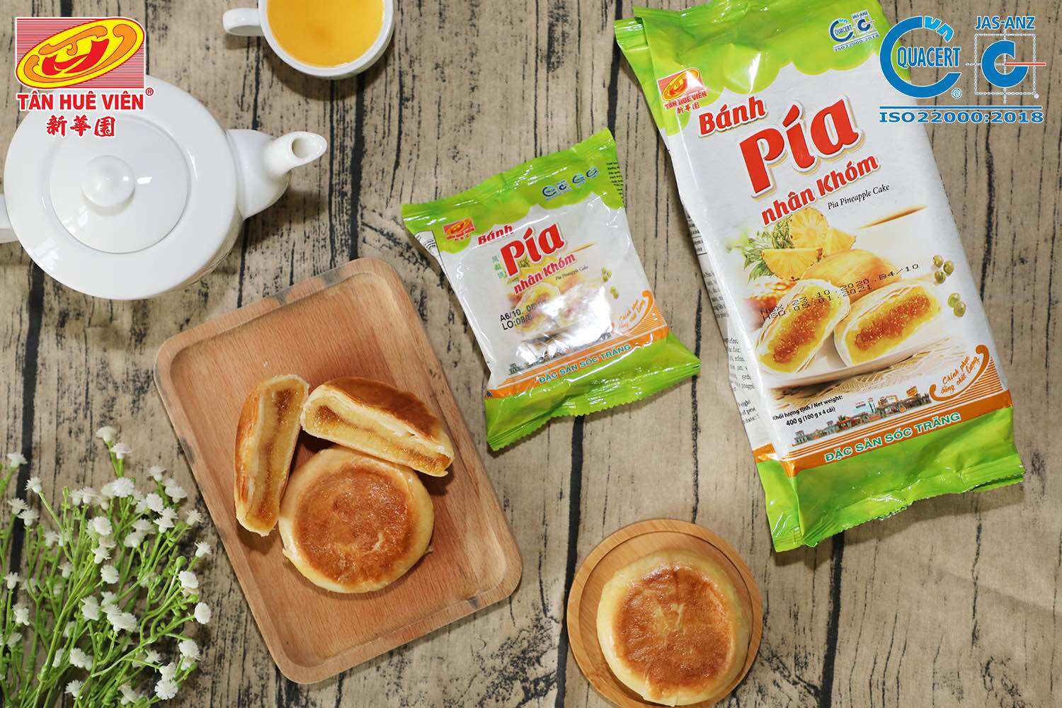 Bánh pía chay khóm Tân Huê Viên (400g)