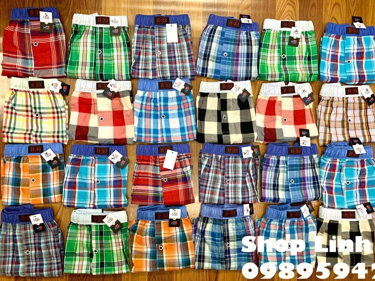 Combo 10 quần đùi nam H33 sọc caro