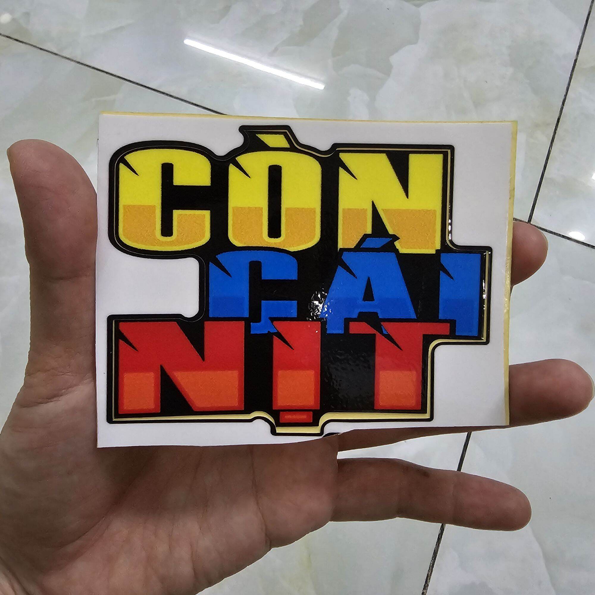 Tem logo sticker ngộ nghĩnh dán trang trí xe máy