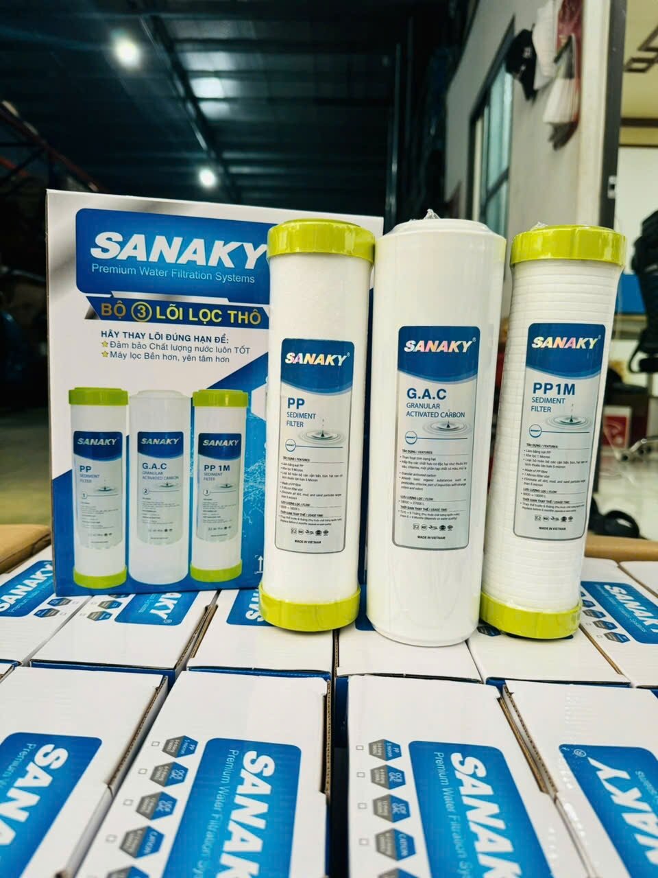 Bộ lõi lọc nước 123 SANAKY - Bộ 3 lõi lọc SANAKY