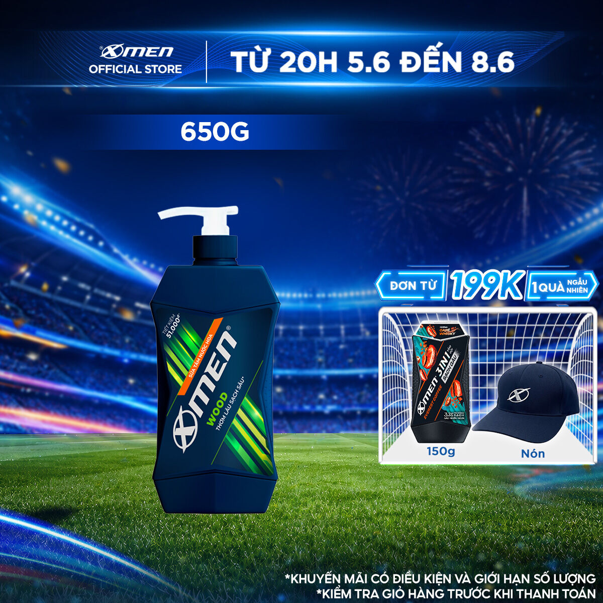 Sữa Tắm Nước hoa X-Men Wood 650g