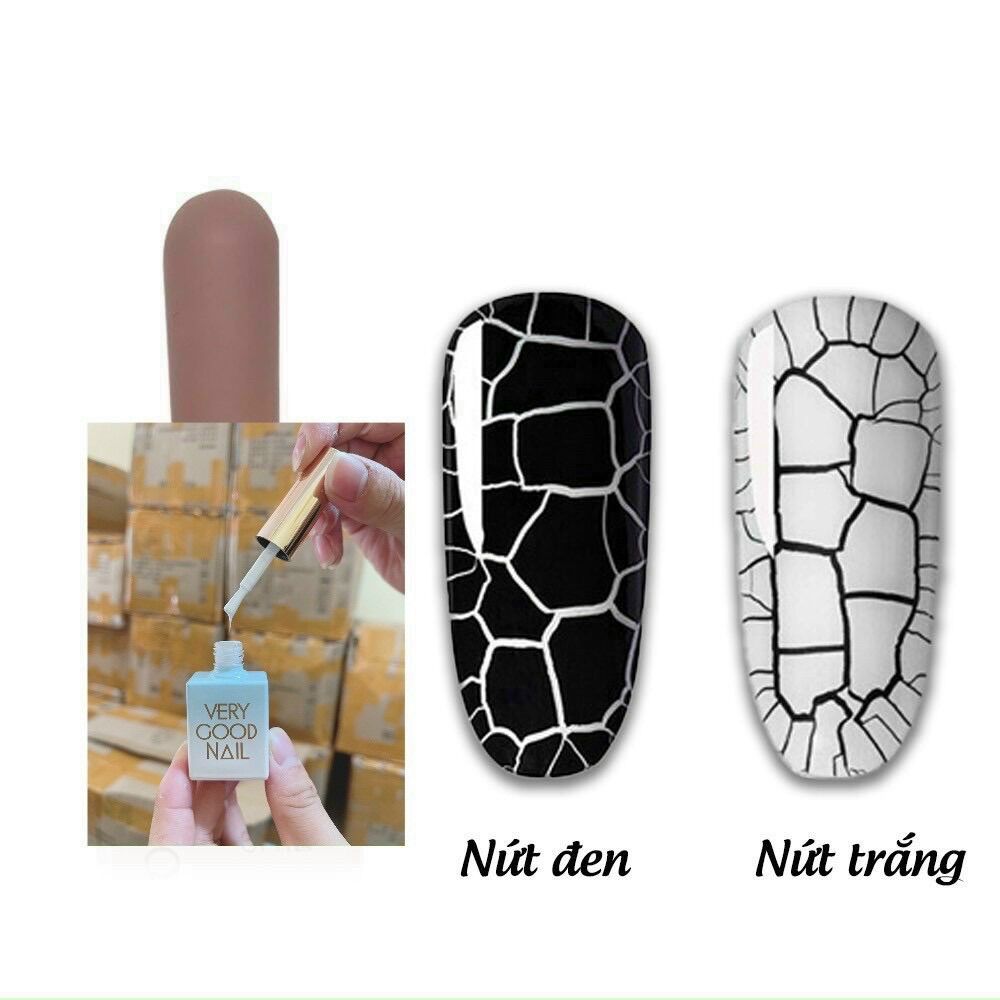 Sơn nứt đen trắng very good nail