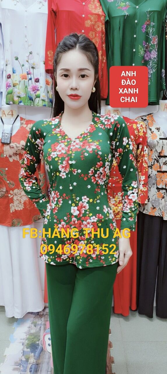 BỘ BÀ BA BÔNG ANH ĐÀO ỐNG RỘNG (BÁN CẢ BỘ CÙNG MÀU)