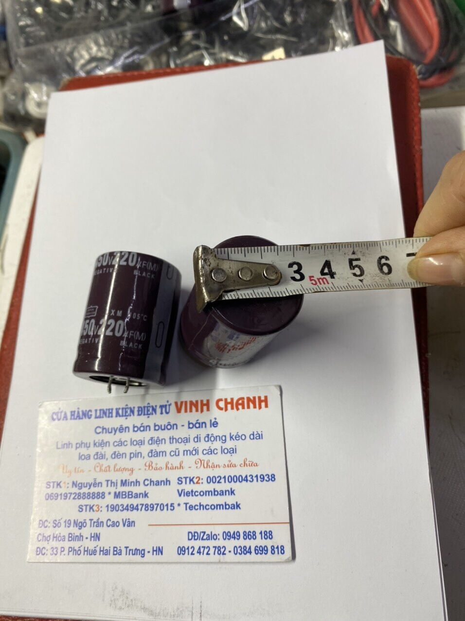 2 Con Tụ Hoá 450v 220uf