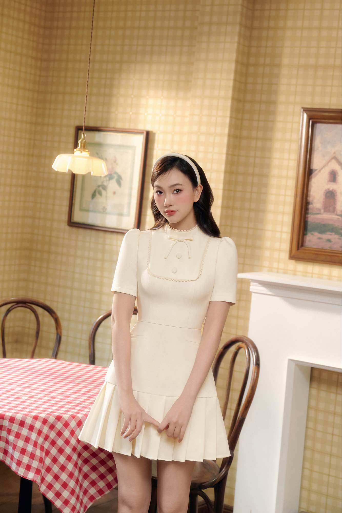 CÉLESTE - Váy Cổ Nơ Jessie Dress