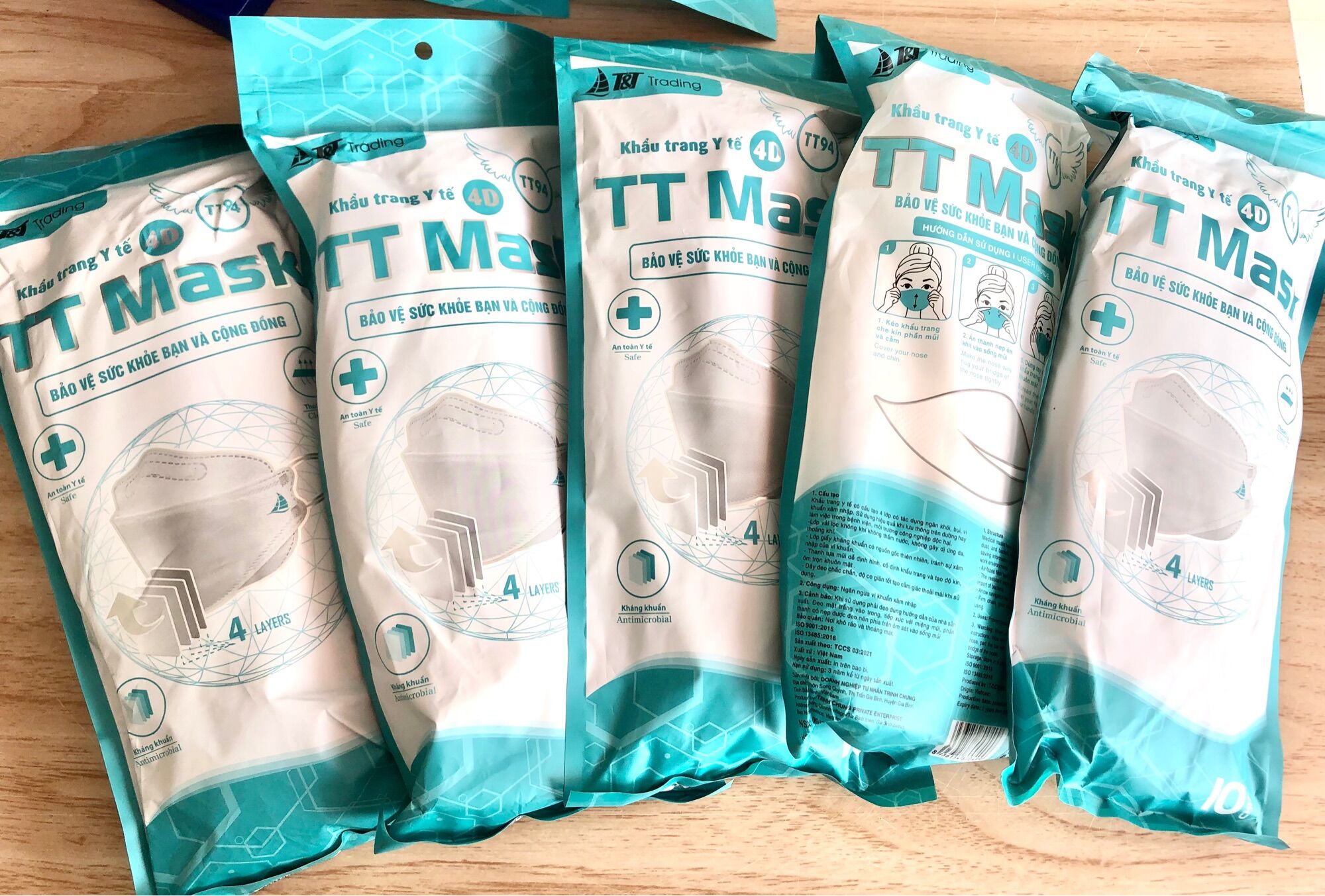 KHẨU TRANG Y TẾ 4D CAO CẤP TT MASK( 1 túi 10 chiếc)