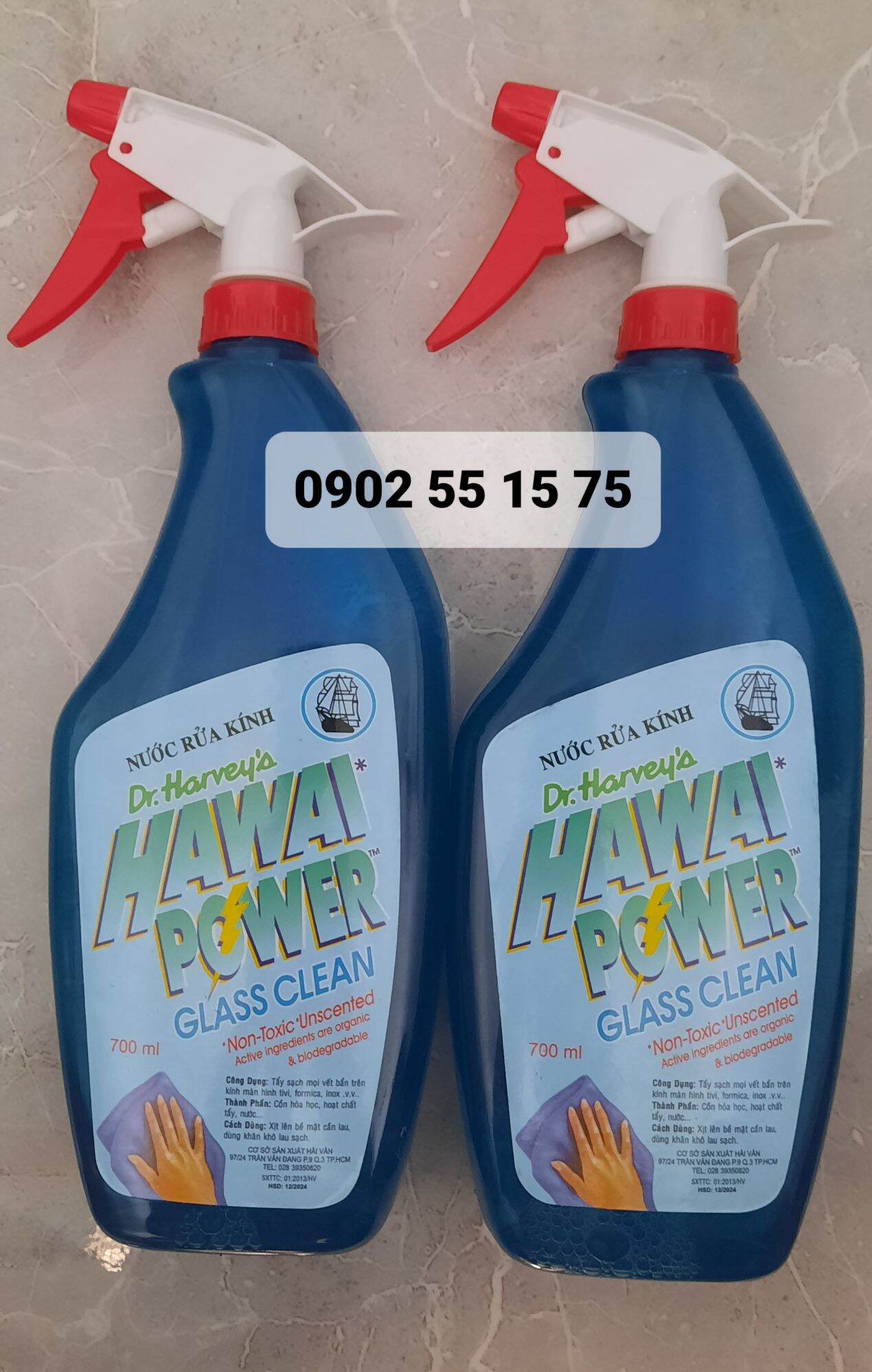 Combo 2 chai nước lau kính có vòi chai 700ml.
