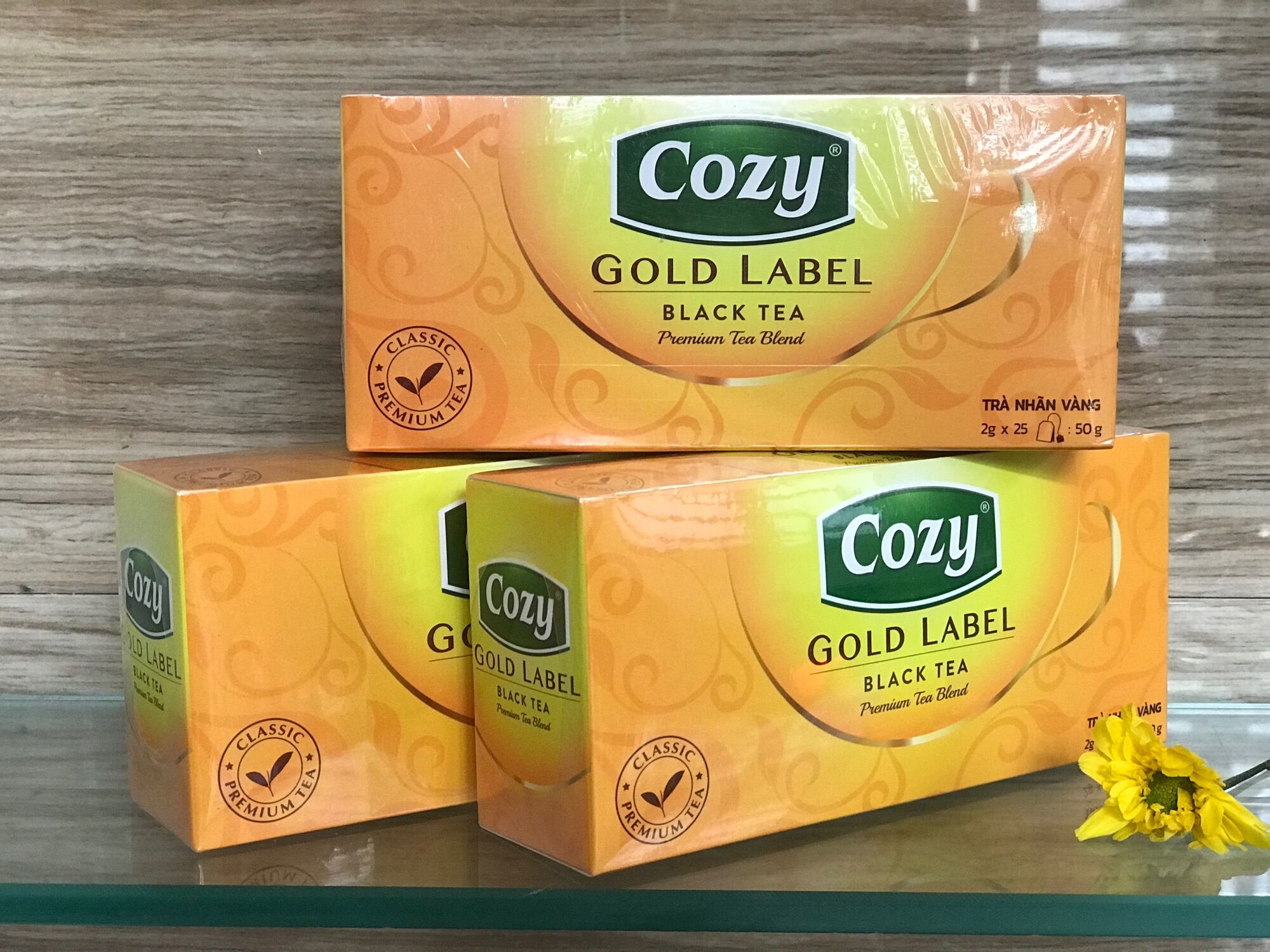 [HCM]Trà Cozy nhãn Vàng hộp 50g (2g*25 túi)