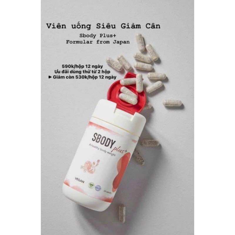 Giảm cân nấm sbody plus+ phiên bản mới - hộp 24viên