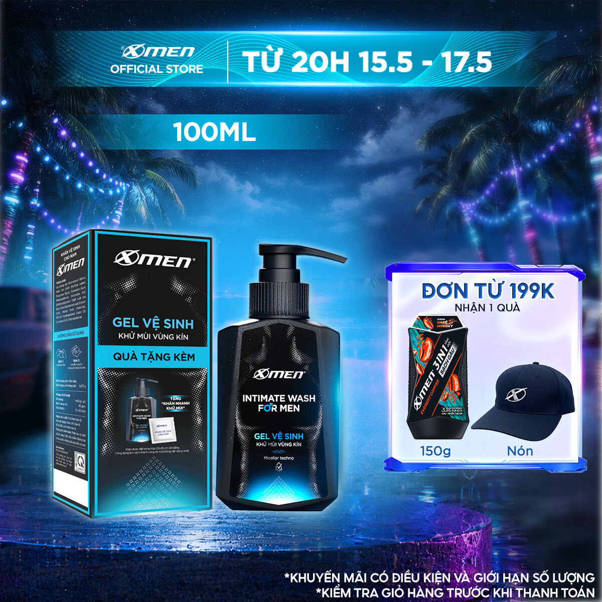 [MỚI] Gel vệ sinh nam giới Xmen 100ml - Intimate Wash for Men hương nước hoa Pháp sang trọng, hương thơm nam tính