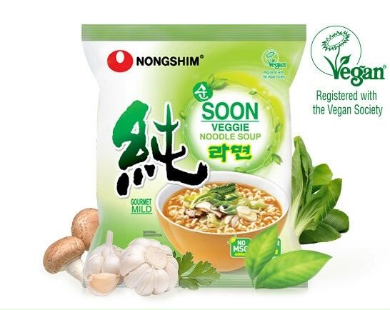 lốc 5 Gói MÌ CHAY  Mì CHAY- Hàn Quốc Soon Veggie Nongshim 112g gói