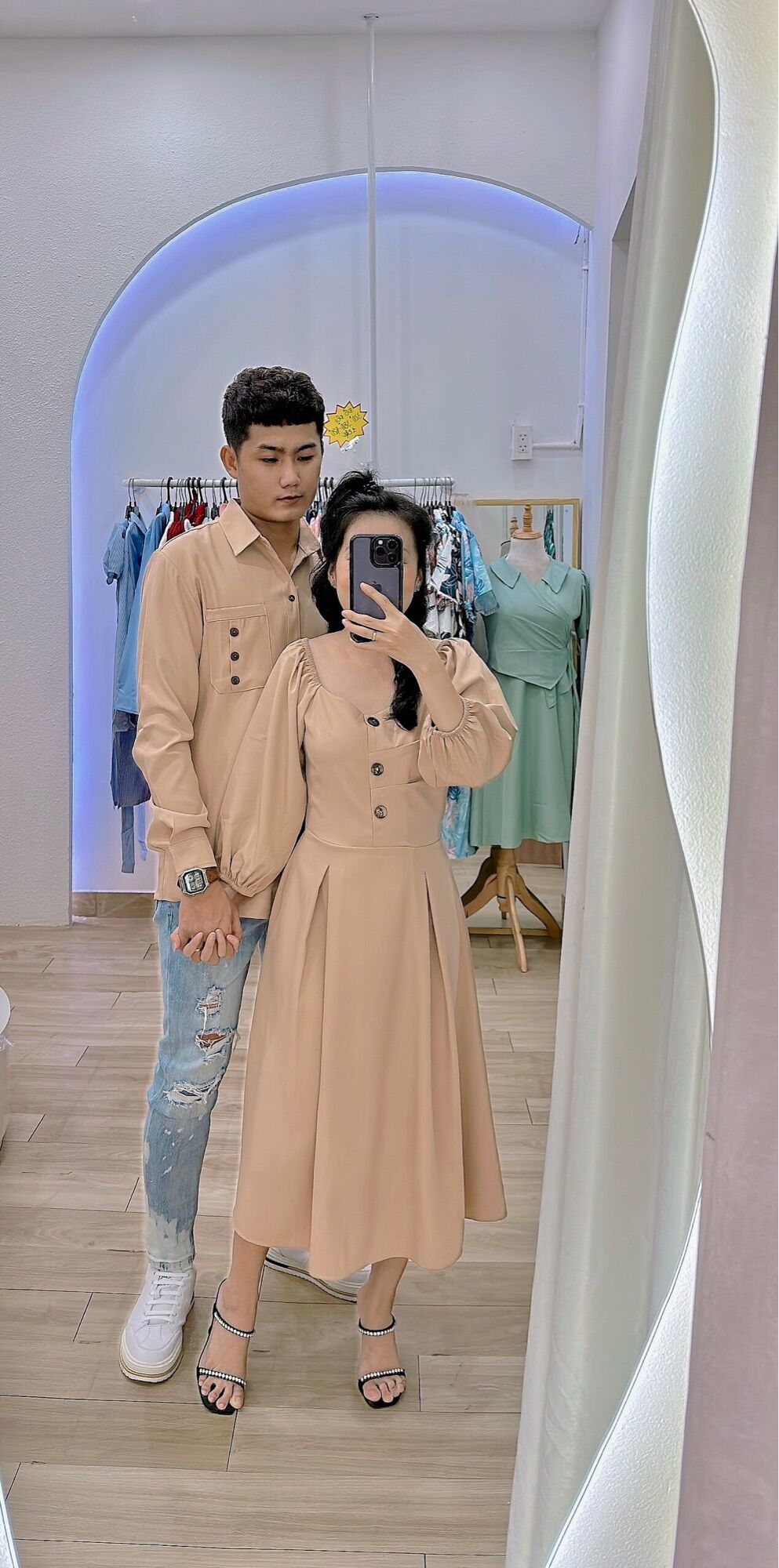 Áo váy đôi, đồ đôi nam nữ kiểu đơn giản, trẻ trung, dễ mặc (kèm ảnh thật)