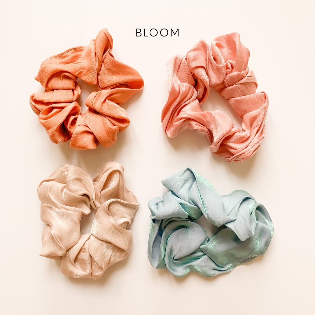 Scrunchies vải óng ánh size to