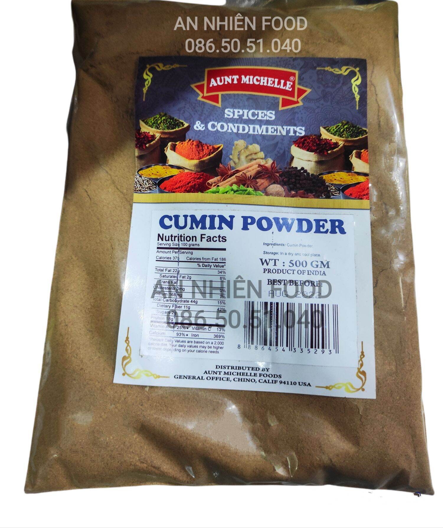 Cumin Powder Bột Gia Vị Aunt Michelle 500 Gram