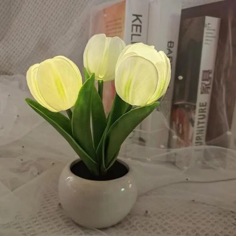 Tulip led đèn ngủ hoa mô phỏng đèn ngủ bầu không khí lãng mạn trang trí quà tặng sinh nhật cho gia đình