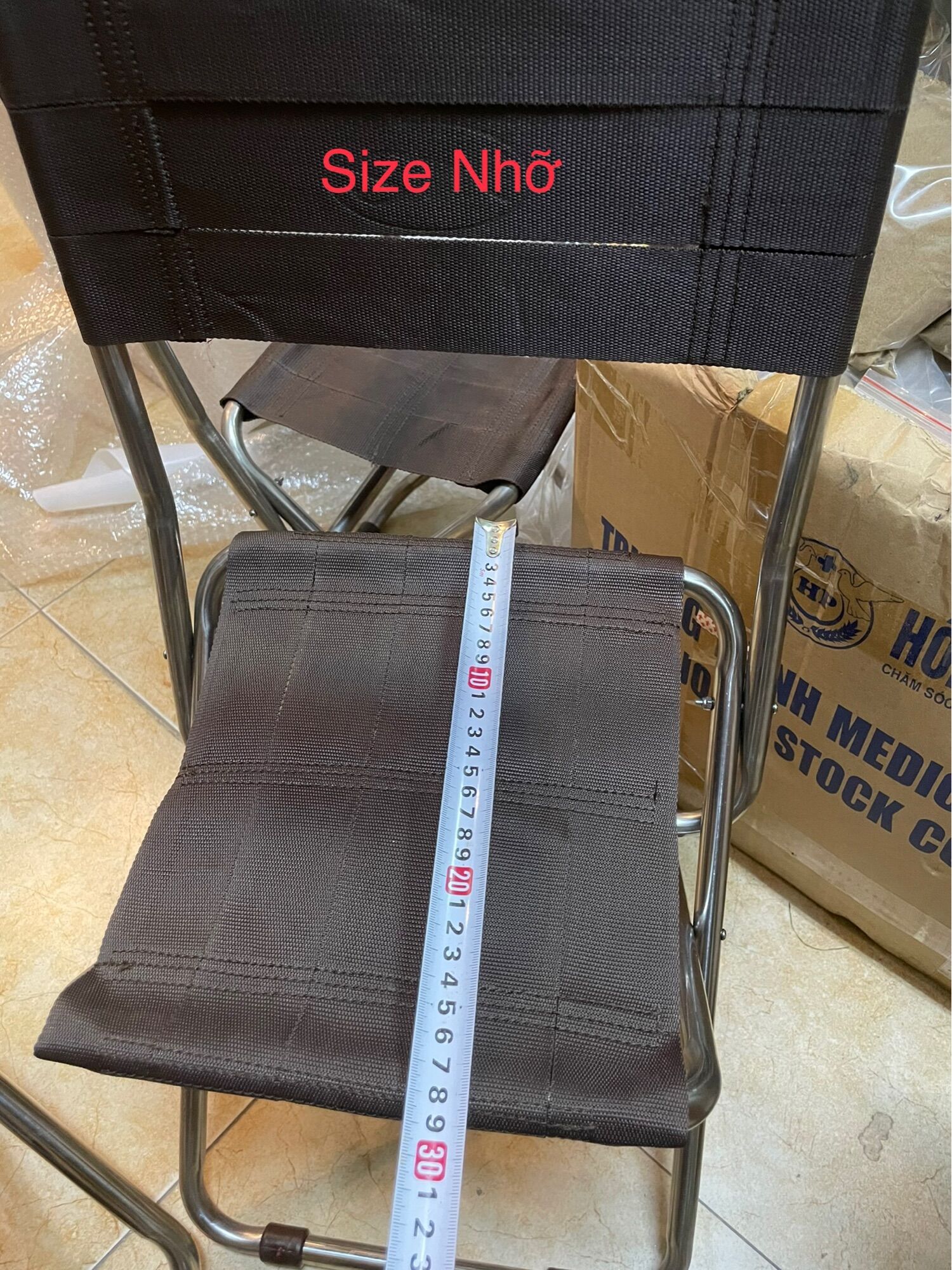 Ghế Câu Cá Inox Super To-Nhỏ