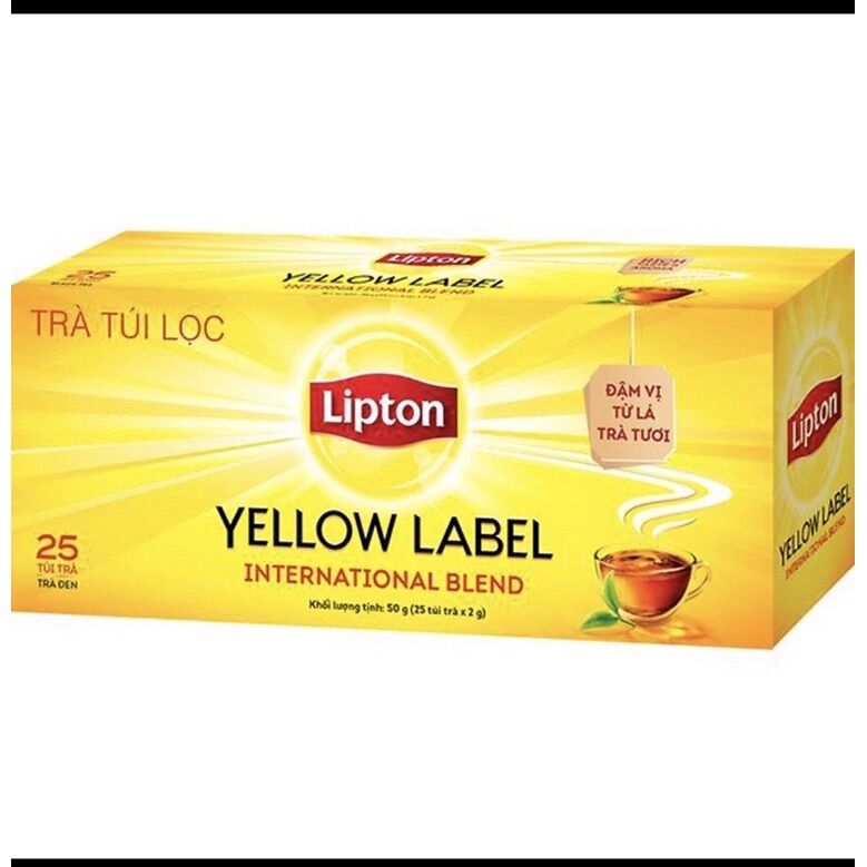 Trà Lipton nhãn vàng túi lọc 25 gói