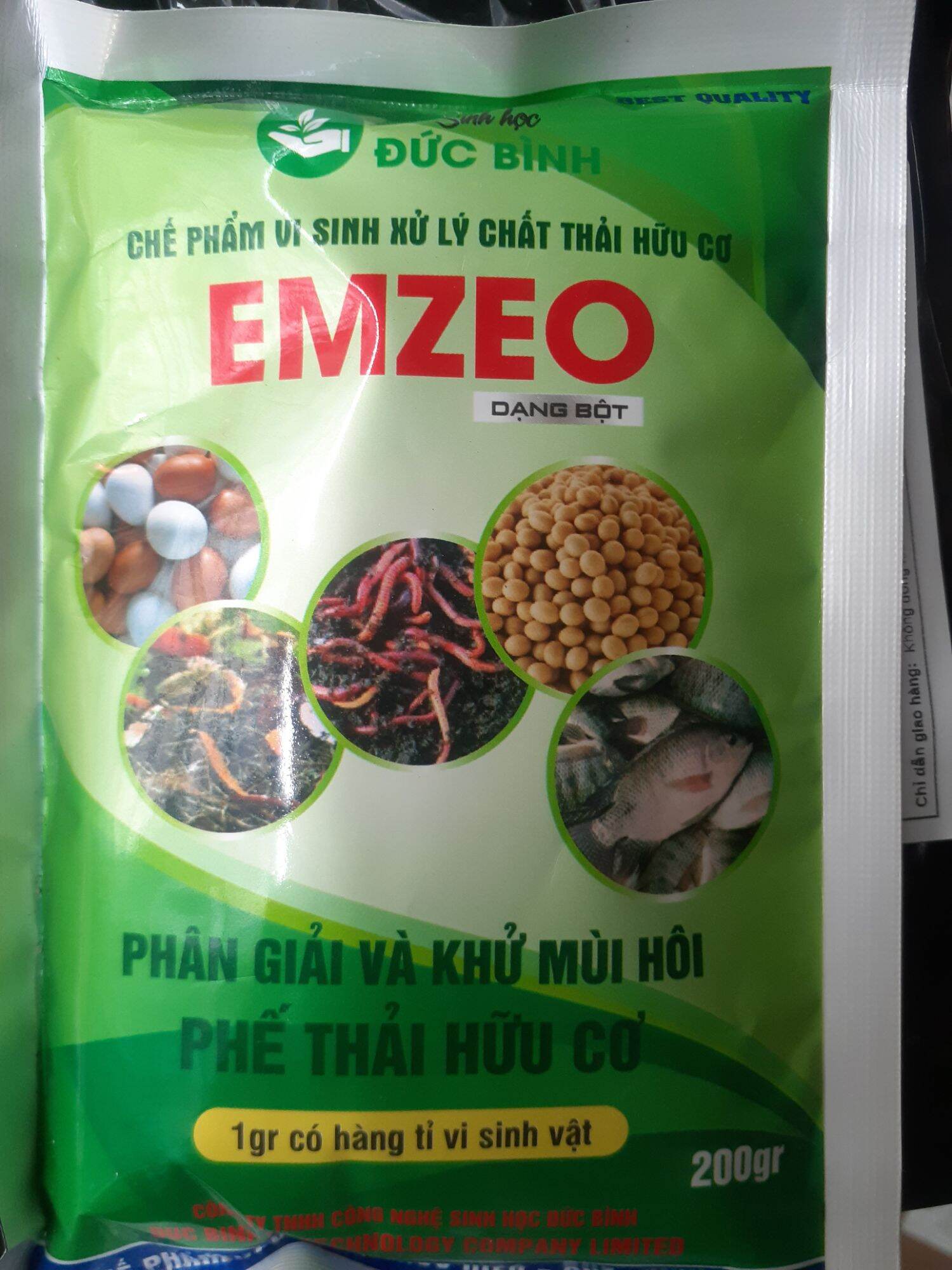CHẾ PHẨM EMZEO Ủ RÁC, ĐẬU TƯƠNG, Ủ CÁ, XỬ LÝ MÙI HÔI.