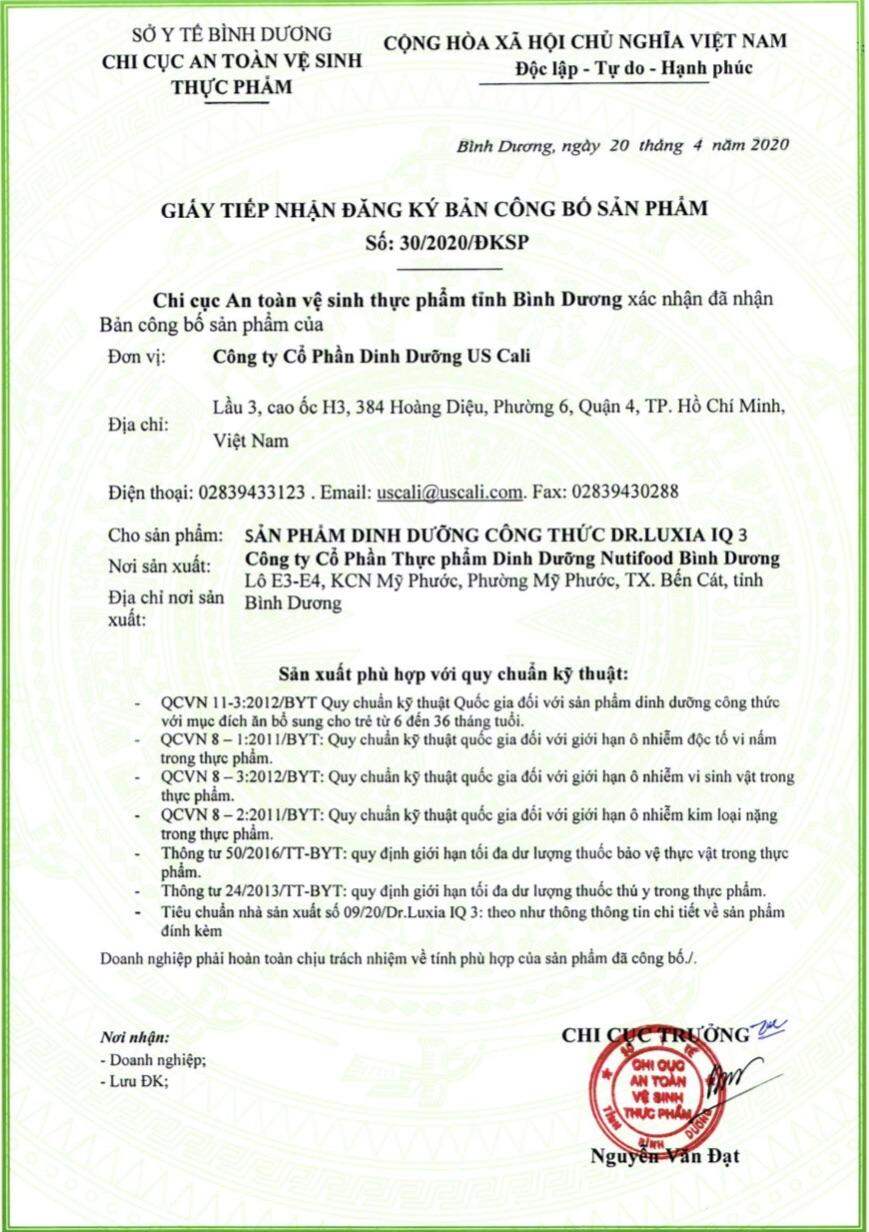 Sữa Dr.Luxia IQ3 900g