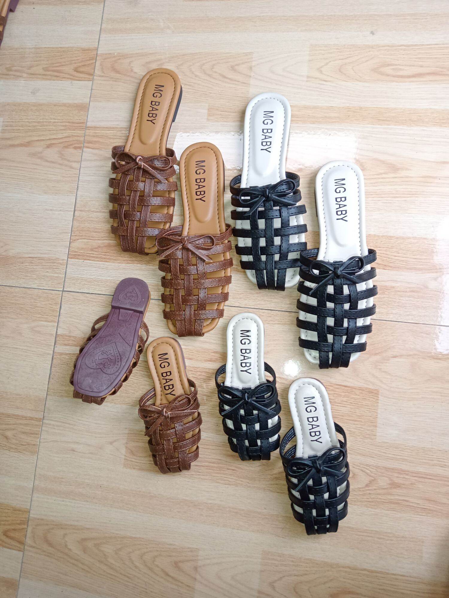 Sục Rọ Đan nơ mẹ và bé mềm êm chân đủ size 21-39