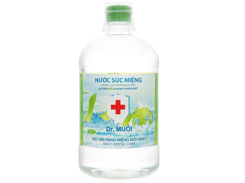 Nước súc miệng Dr.Muối tinh chất hương vỏ chanh 1 lít
