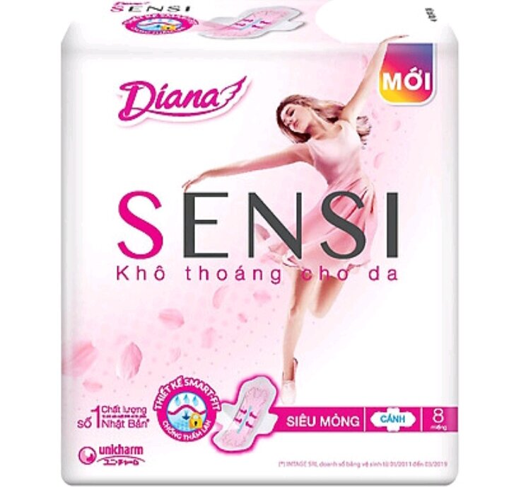 Băng vệ sinh Diana Sensi Siêu Mỏng Cánh (8 miếng)