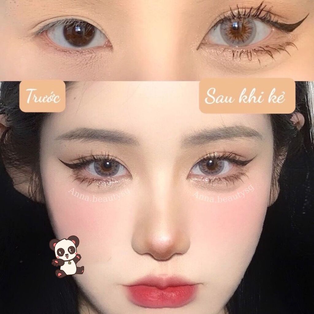 bút vẽ bọng mắt và nếp mí dưới