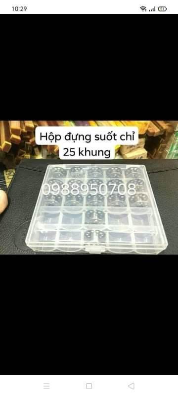 Hộp Đựng Suốt Chỉ 25 khung