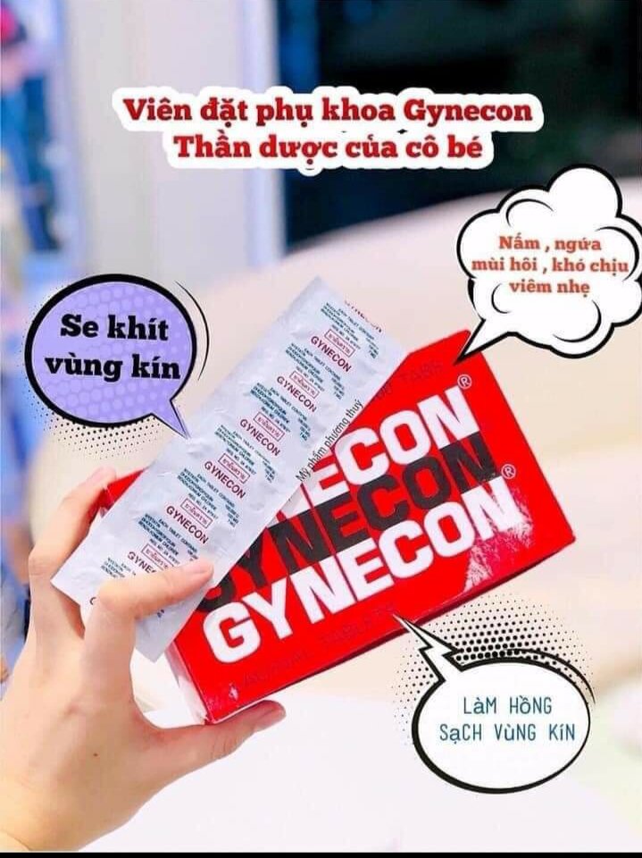 Vỉ 5 viên đặt phụ khoa gynecon thường Thái Lan