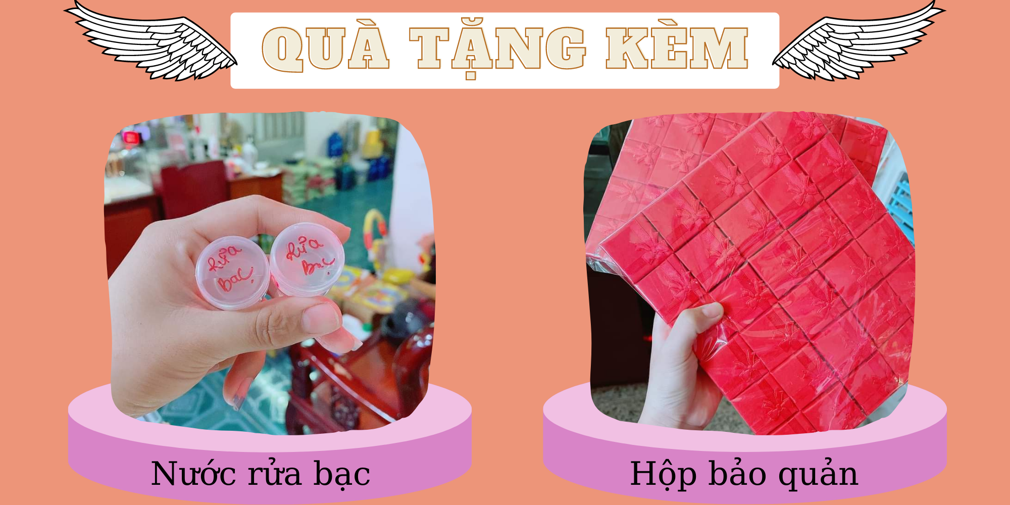 Bông tai nơ bạc ta cho bé SHJ