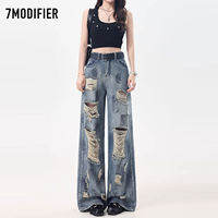 7.Modifier | Quần Jeans Rách Đùi Dáng Thẳng Cao